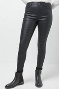 Coated Skinny Denim Jeans Black (1)