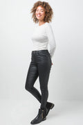 Coated Skinny Denim Jeans Black (2)