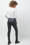 Coated Skinny Denim Jeans Black (3)