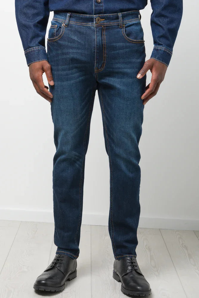 Skinny Denim Jeans Dark Blue