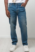 Straight Leg Denim Jeans Blue (1)