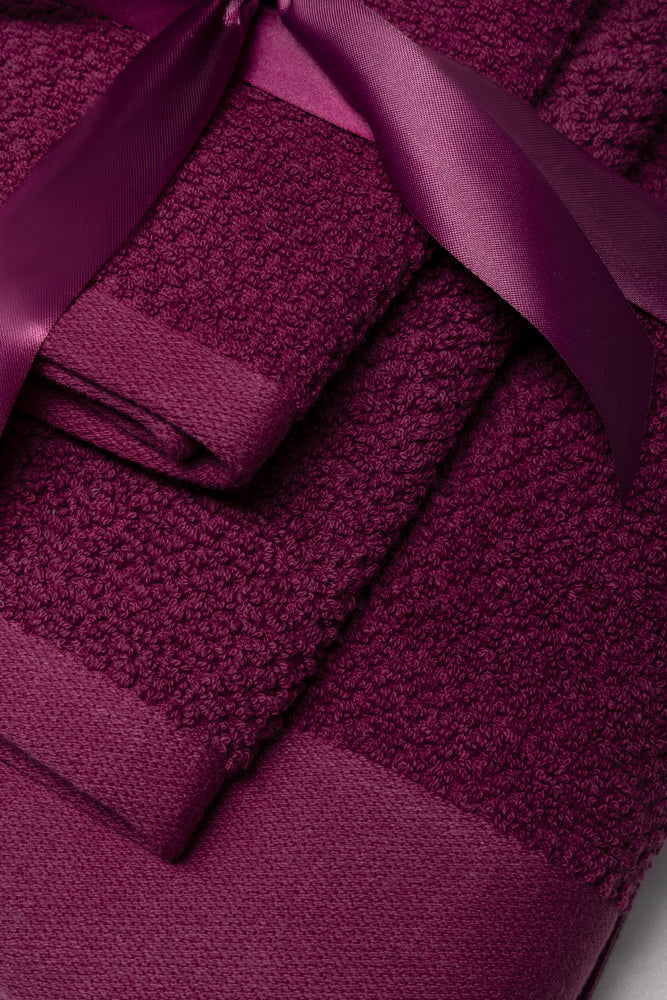 3 Pack Towel Gift Set Burgundy