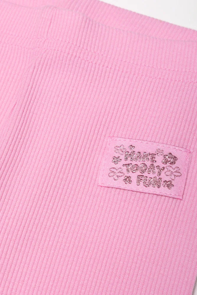 Rib Leggings Pink