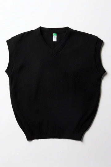 Unisex School Sleeveless Jersey Black