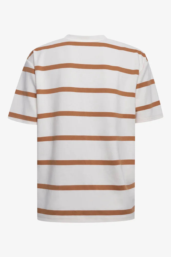 Stripe Short Sleeve Oversized T-Shirt White (1)