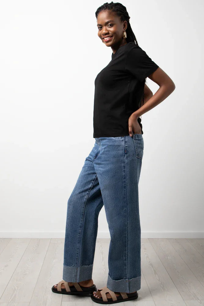 Crew Neck Short Sleeve Regular Fit T-Shirt Black