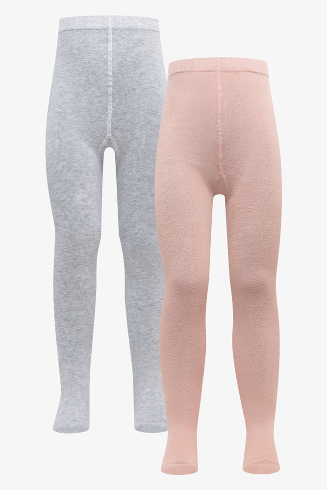 2 Pack Tights Pink And Grey