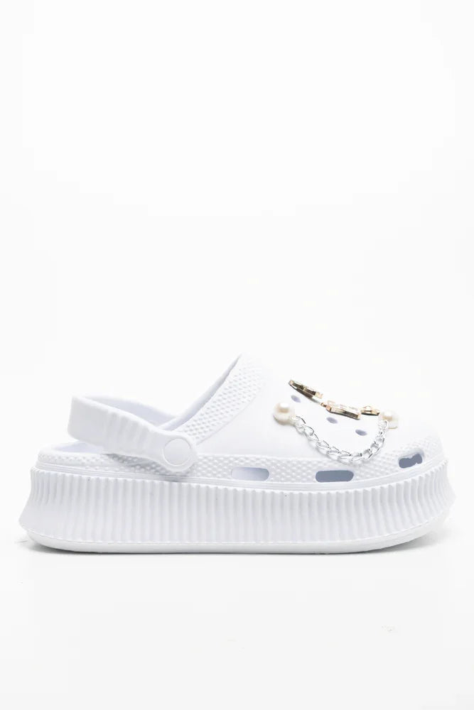 Love Clog White