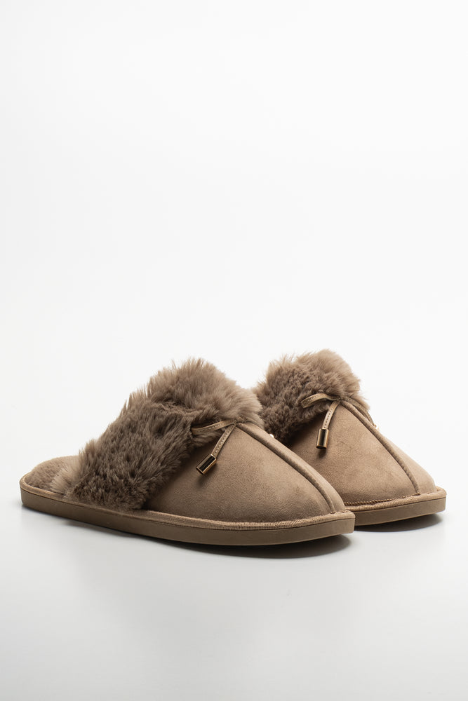 Fur Slippers Natural