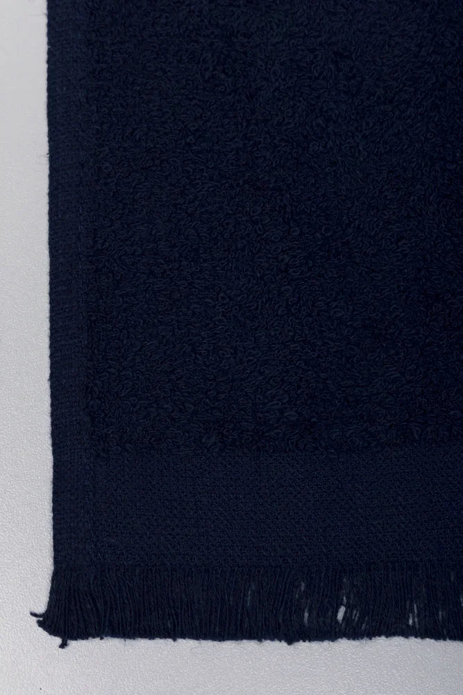2 Pack Fringed Guest Towel Navy And Light Blue
