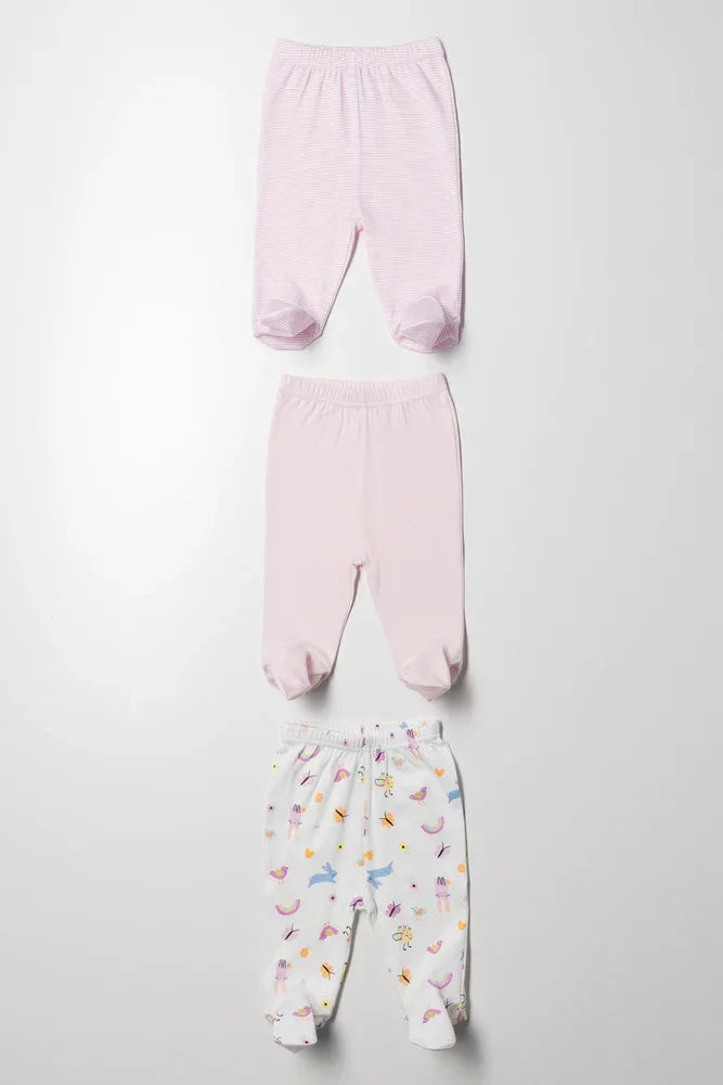 3 Pack Leggings Pink