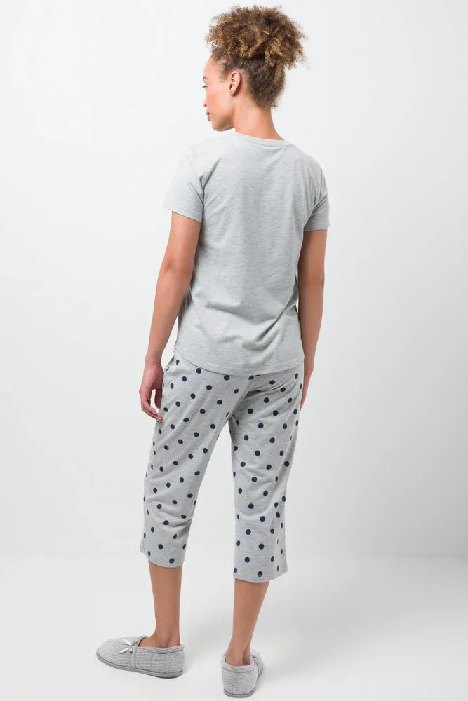 Sleep Less Dream More Capri Pyjamas Grey (2)