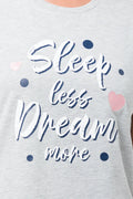Sleep Less Dream More Capri Pyjamas Grey (3)