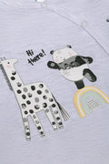 3 Pack Babygrow Grey, Blue & White (2)