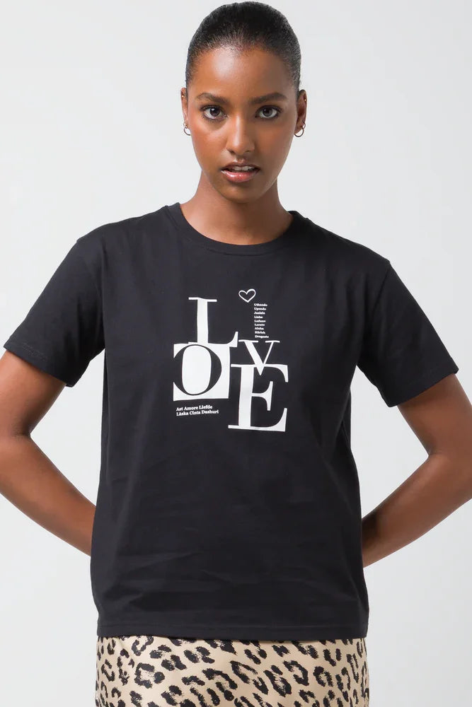 Love Short Sleeve T-Shirt Black