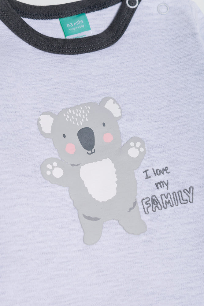 3 Pack Babygrows Grey