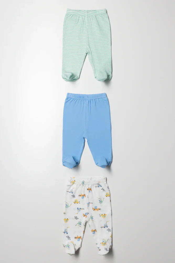 3 Pack Leggings Blue
