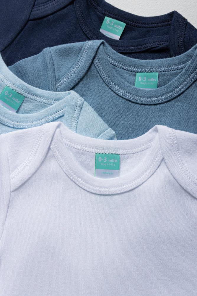 4 Pack Short Sleeve Bodyvest Blue