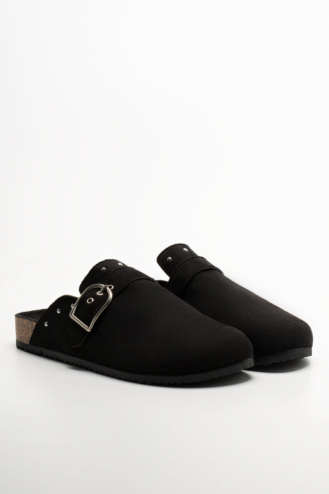 Closed Toe Mule Shoes Black