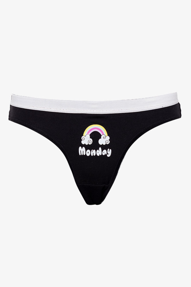 5 Pack Days Of The Week Bikini Panties Multi