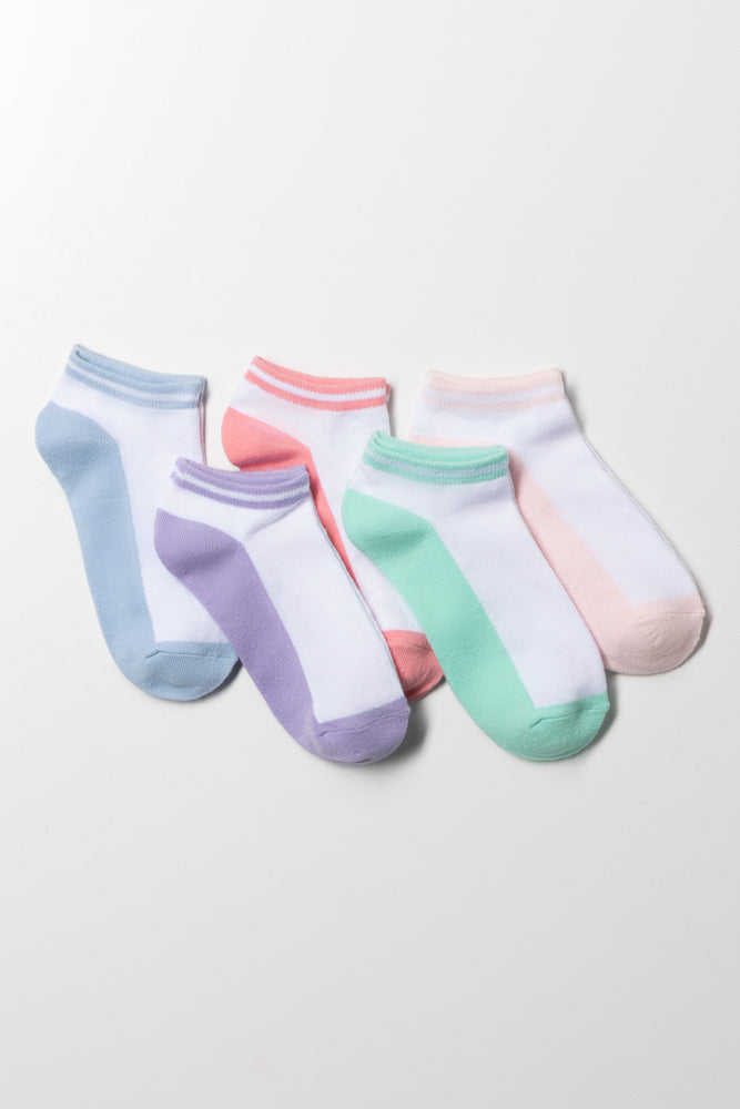 5 Pack Low Cut Socks Multi