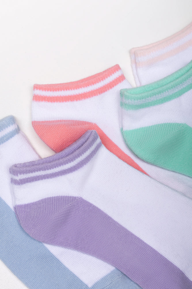 5 Pack Low Cut Socks Multi