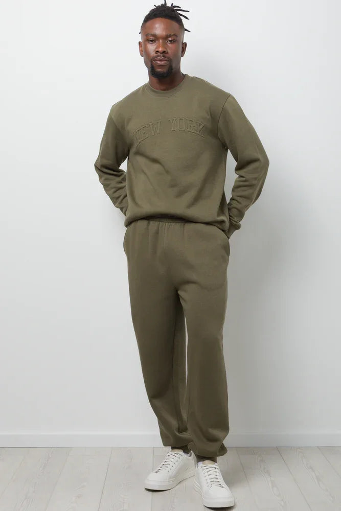Rib Cuff Trackpants Dark Green