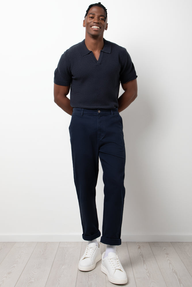 Straight Leg Chino Pants Navy