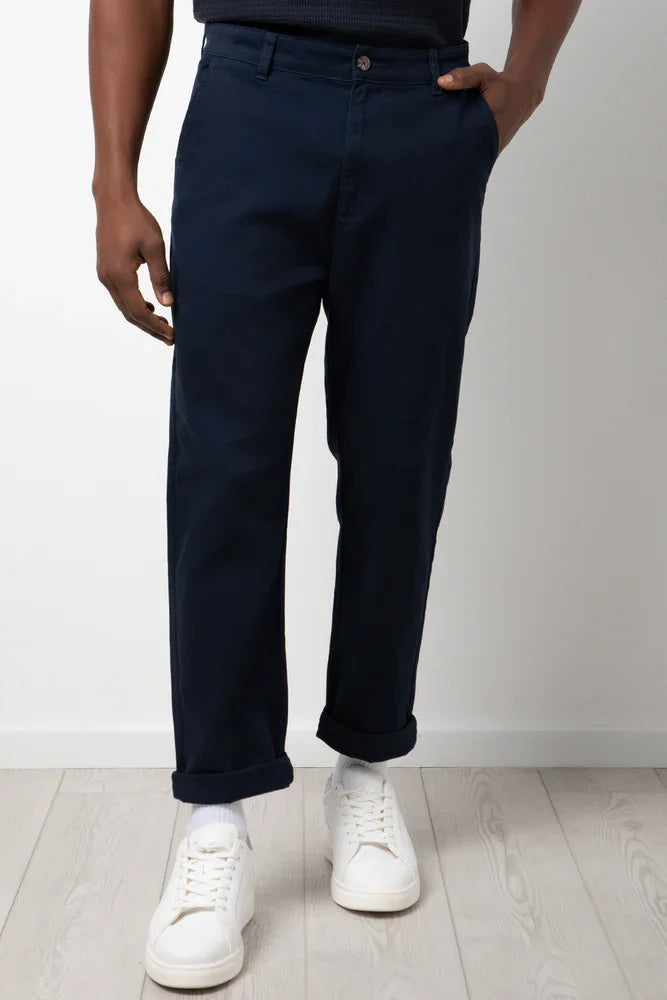 Straight Leg Chino Pants Navy