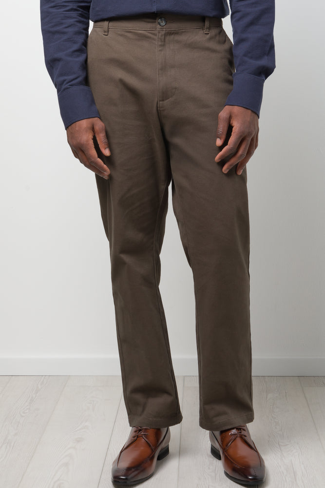 Straight Leg Chino Pants Dark Green