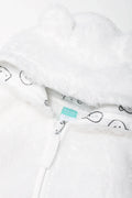 Fleece Baby Grow White (1)