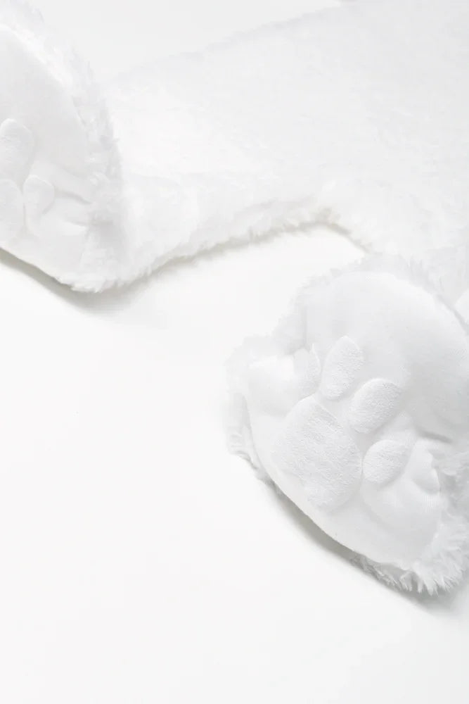Fleece Baby Grow White (2)