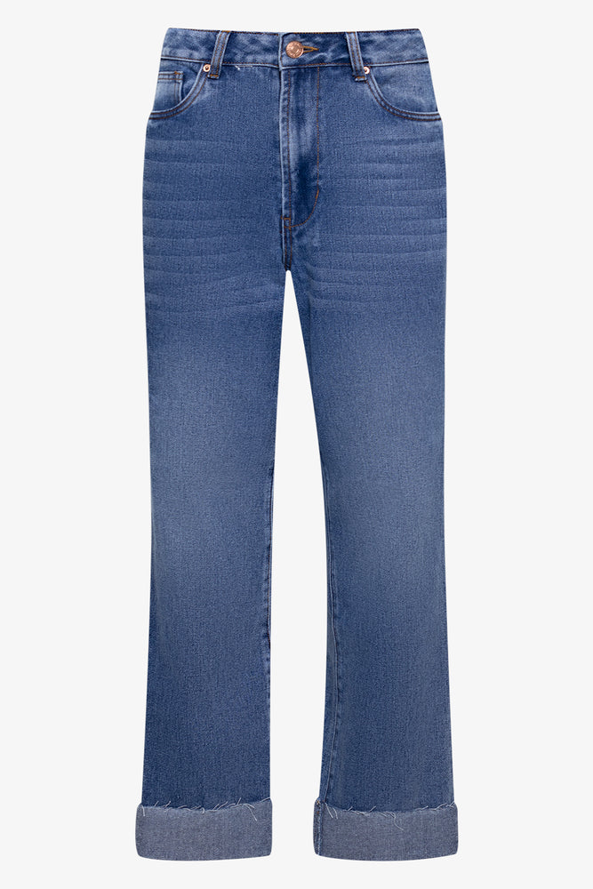Wide Leg Denim Jean Blue