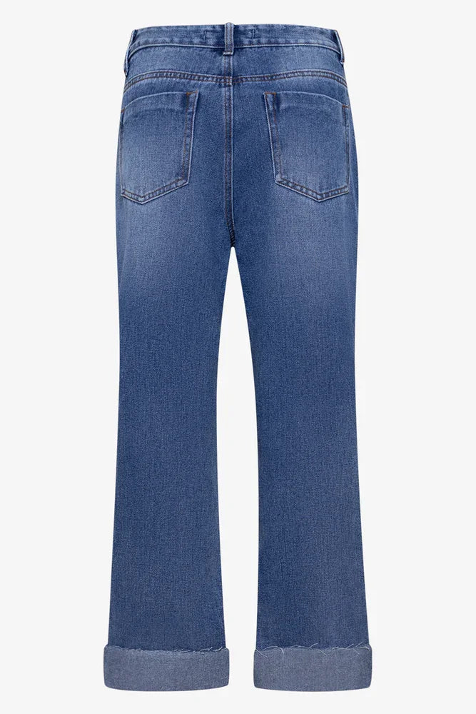 Wide Leg Denim Jean Blue
