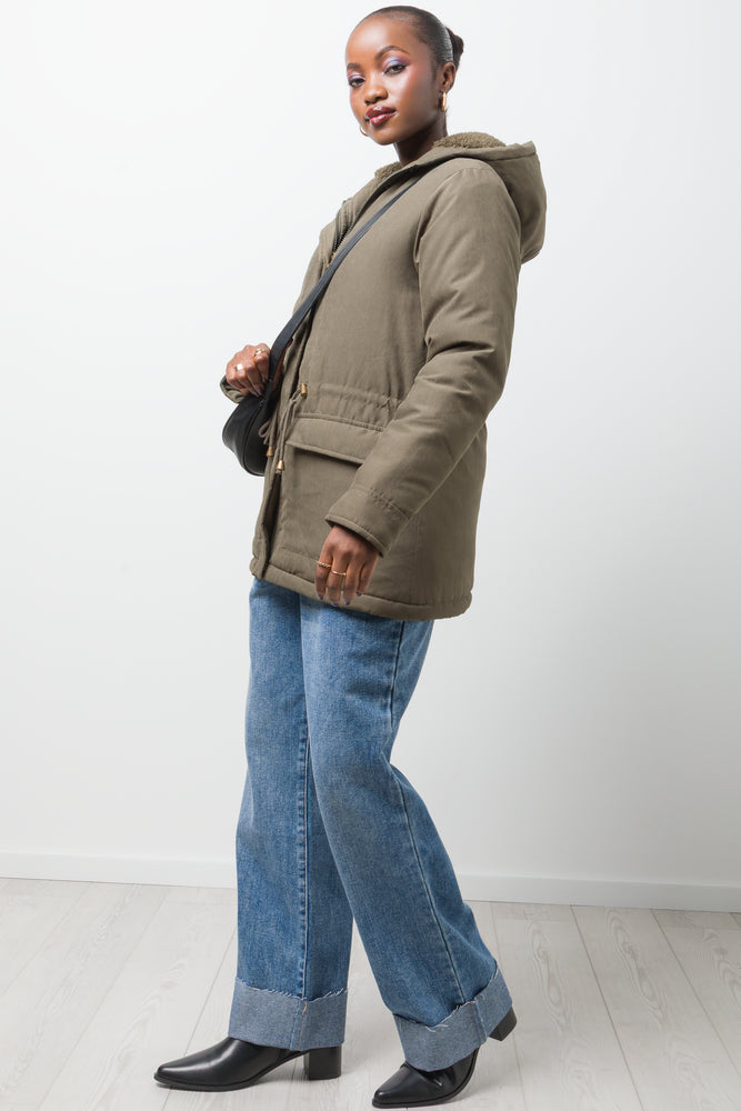 Hooded Parka Jacket Green