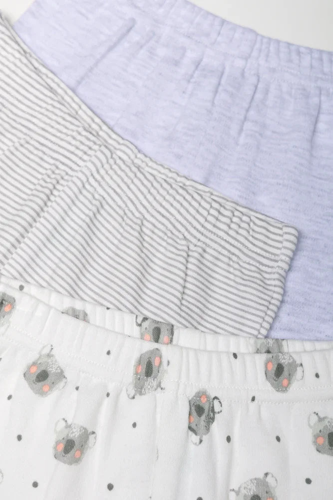 3 Pack Leggings Grey