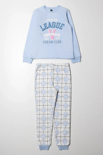 Fleece Pyjamas Set Blue