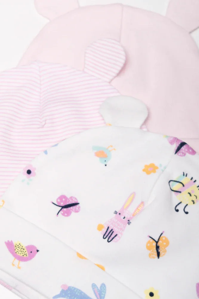 3 Pack Hats Pink