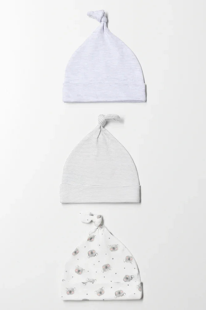 3 Pack Hats White
