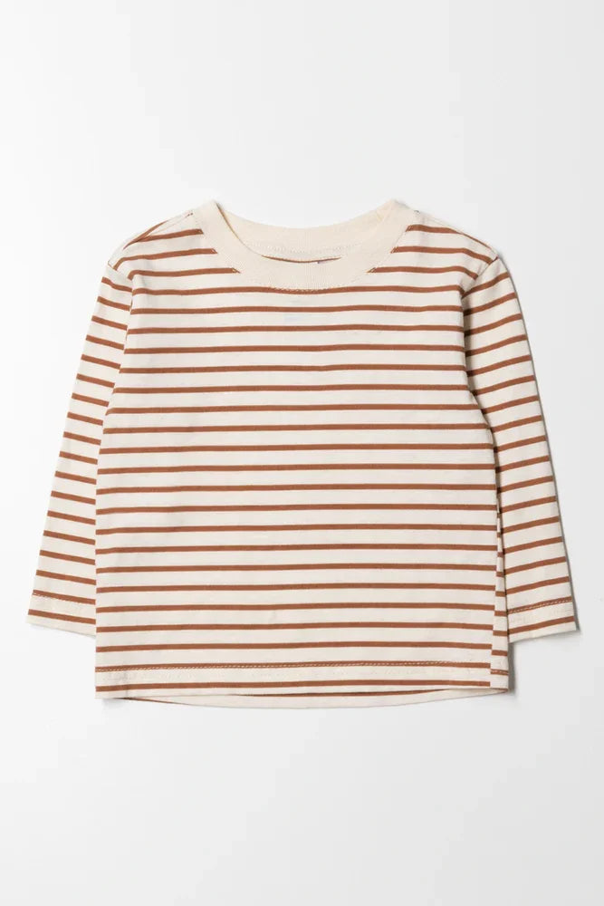 Long Sleeve Stripe T-Shirt Natural
