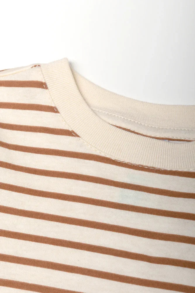 Long Sleeve Stripe T-Shirt Natural