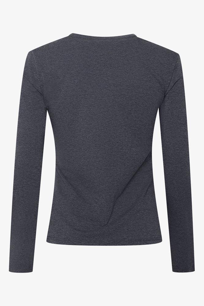 Crew Neck Long Sleeve T-Shirt Dark Grey