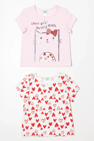 2 Pack T-Shirt Pink