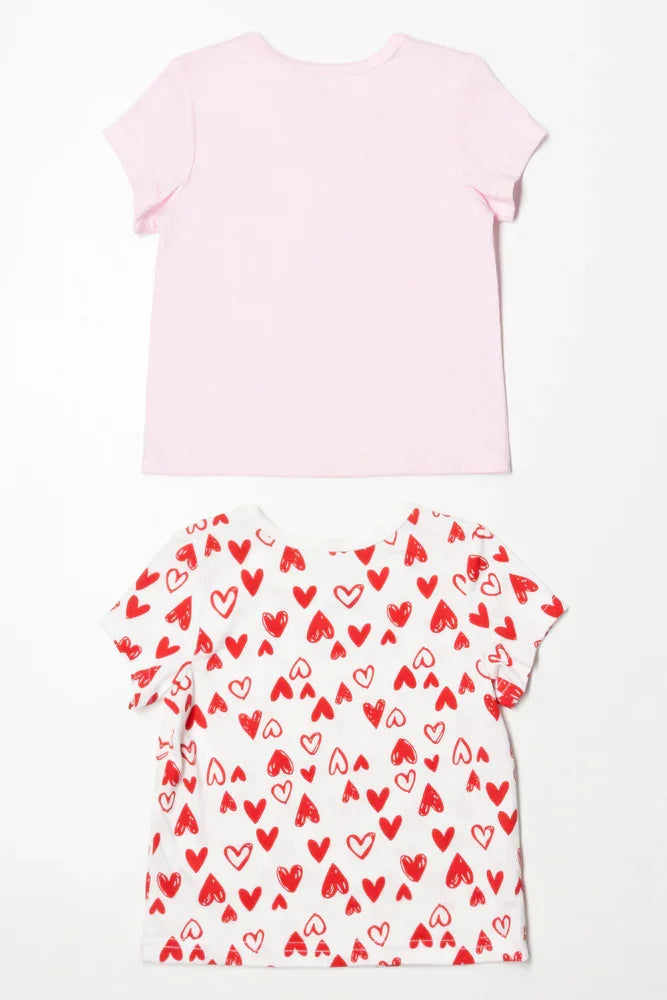 2 Pack T-Shirt Pink (3)