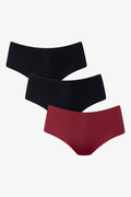 3 Pack Bonded Boylegs Black And Burgundy