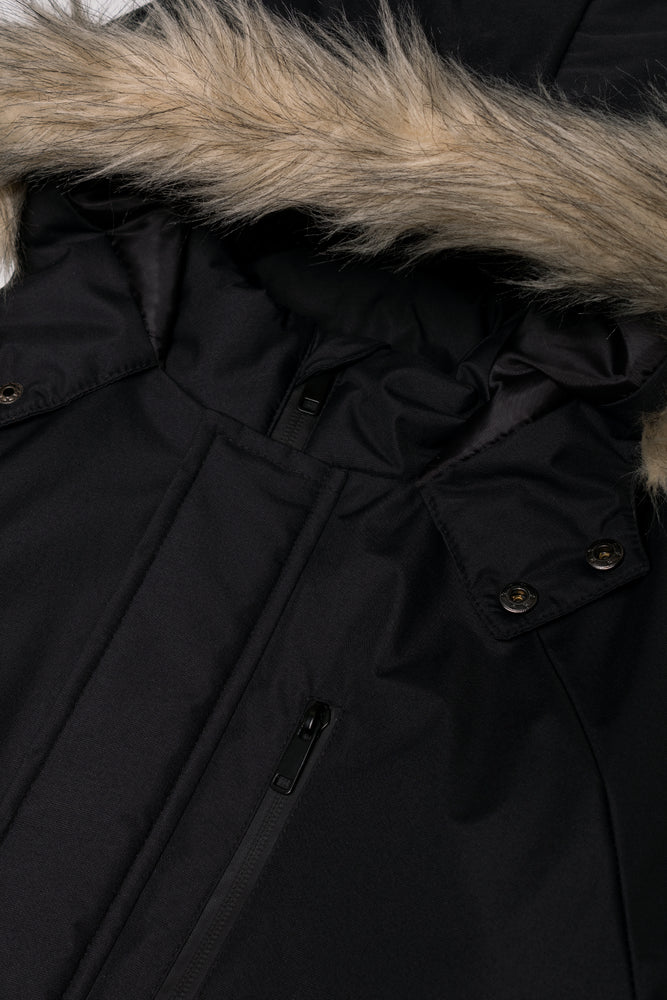 Puffer Parka Jacket Black