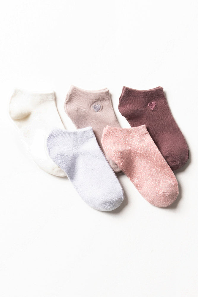 5 Pack Low Leg Socks Multi