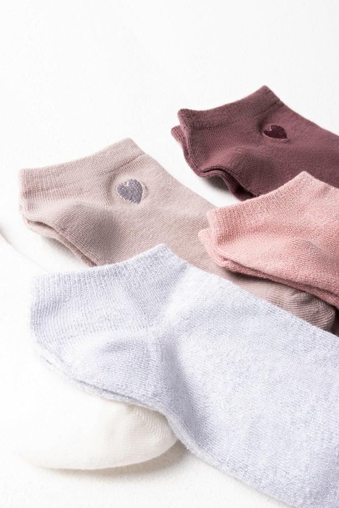 5 Pack Low Leg Socks Multi