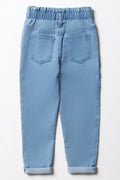 Mini Mom Paper Bag Denim Jean Light Blue (2)