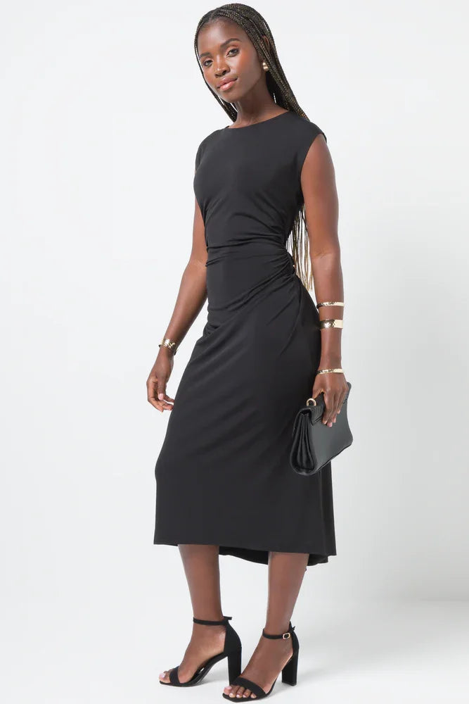 Fit And Flare Dress Black (1)